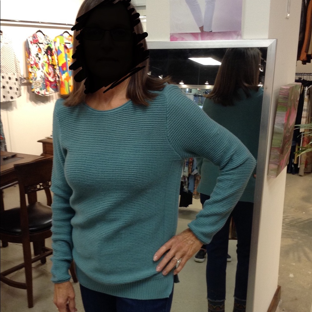 Teal long sleeve sweater